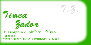 timea zador business card